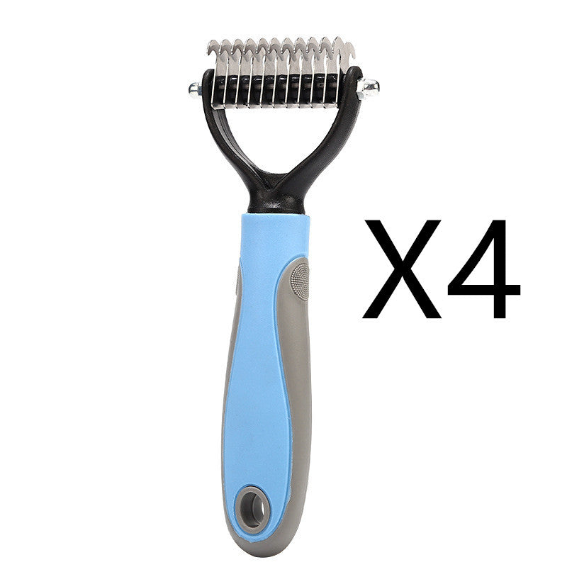 Stainless Steel Double Sided Pet Grooming Comb For Hair Removal And Dematting