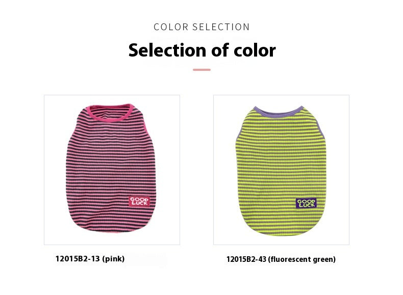Pet Cool Breathable Striped Vest Clothes