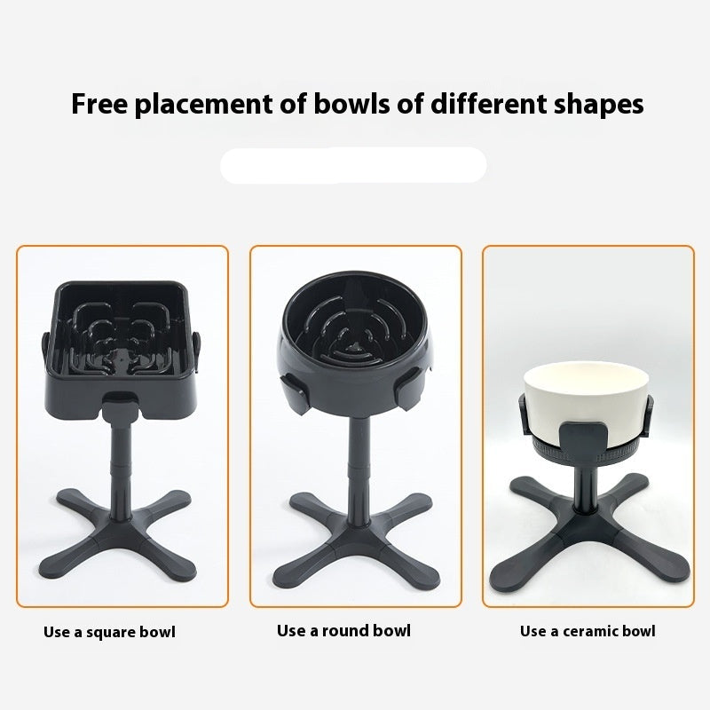 Adjustable Height Anti Tumble Pet Bowl Bracket Stand