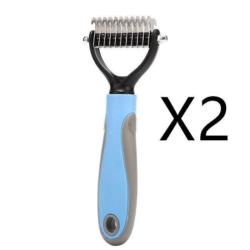 Stainless Steel Double Sided Pet Grooming Comb For Hair Removal And Dematting
