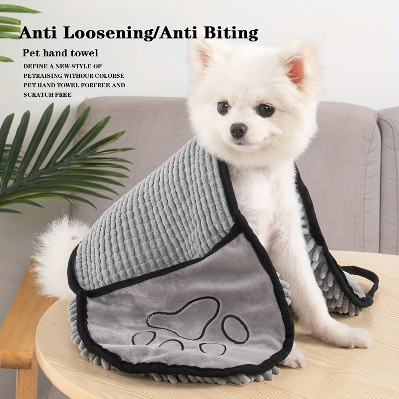 Microfiber Quick Dry Pet Towel With Hand Pockets For Fast Absorption