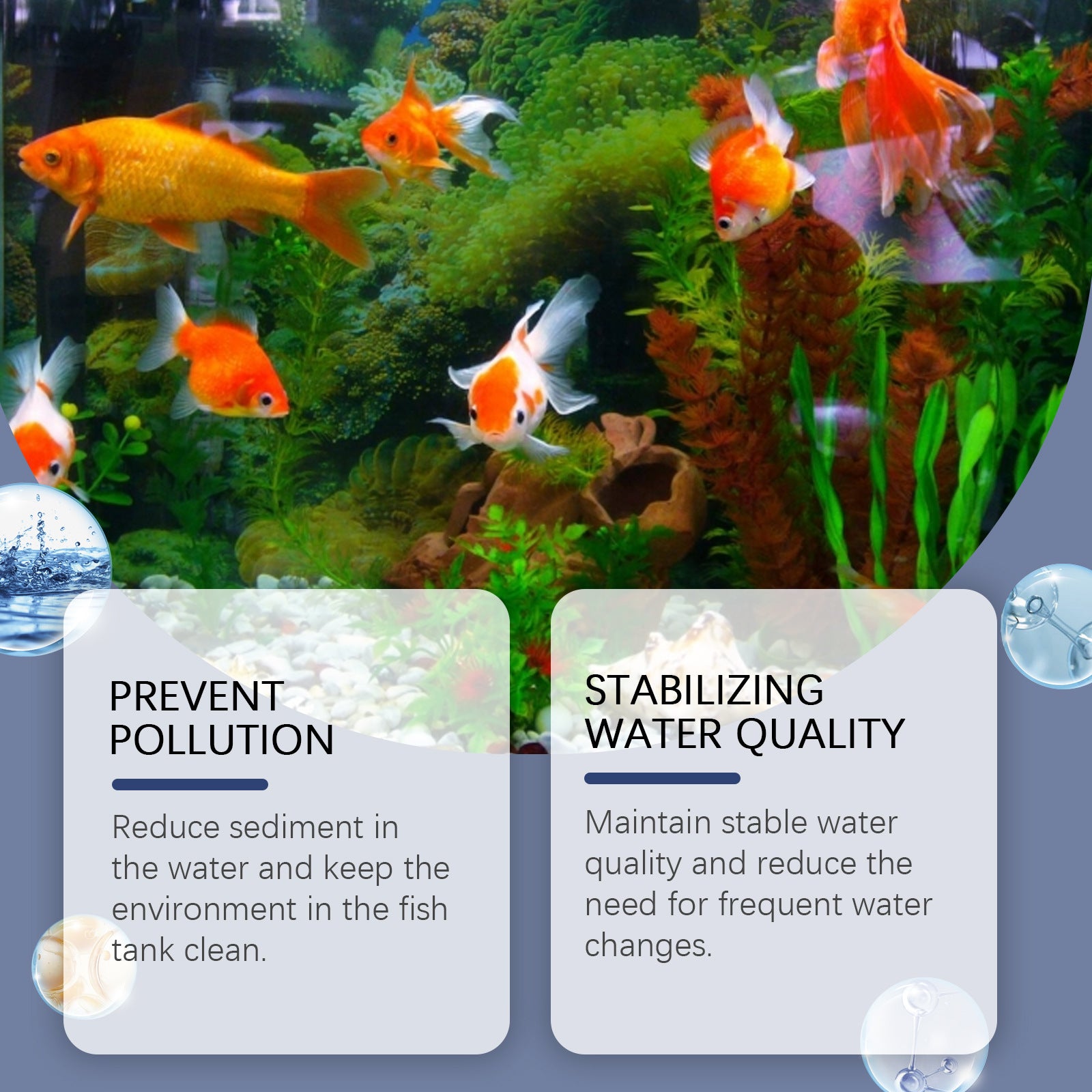 Water Decontamination Cleaner For Pet Tank Water Quality