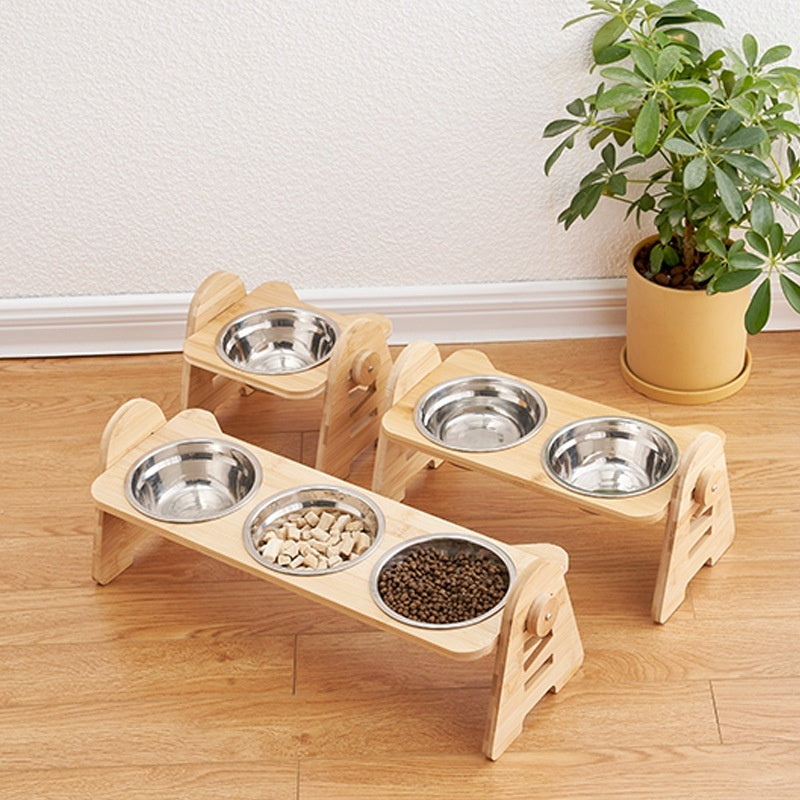 Oblique Mouth Pet Cervical Spine Protection Drinking Bowl
