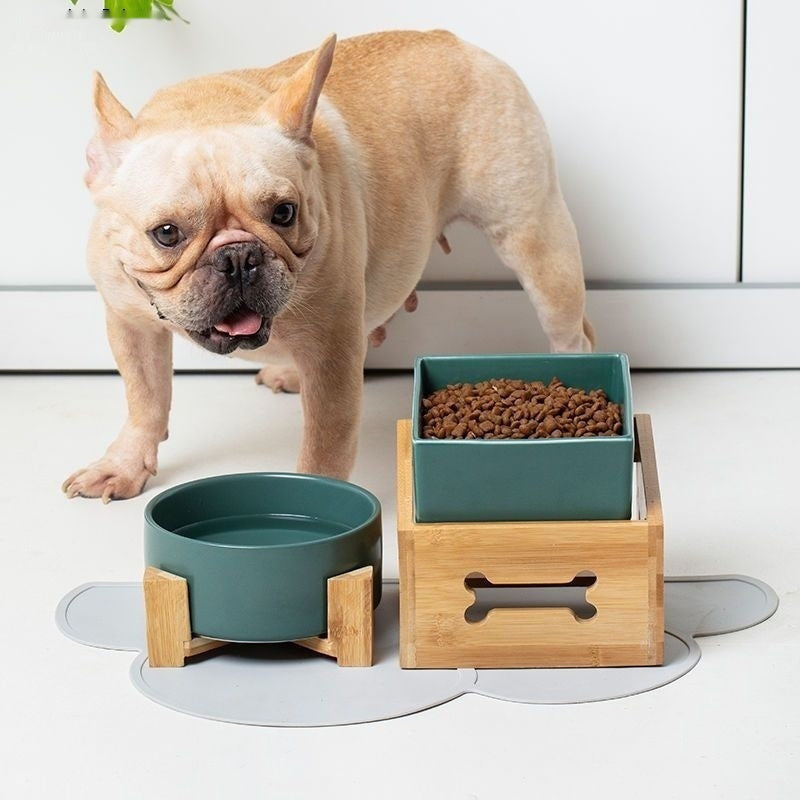 Pet Large Capacity High Stand Ceramic Bowl