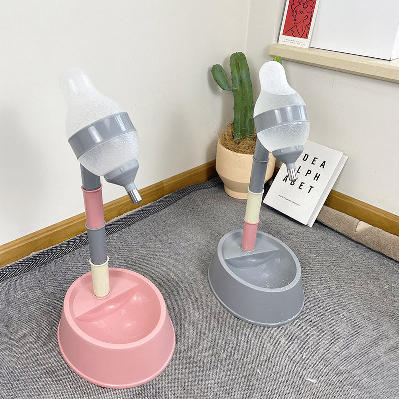 Automatic Height Adjustable Pet Water Dispenser Stand Fountain Feeding Bowl