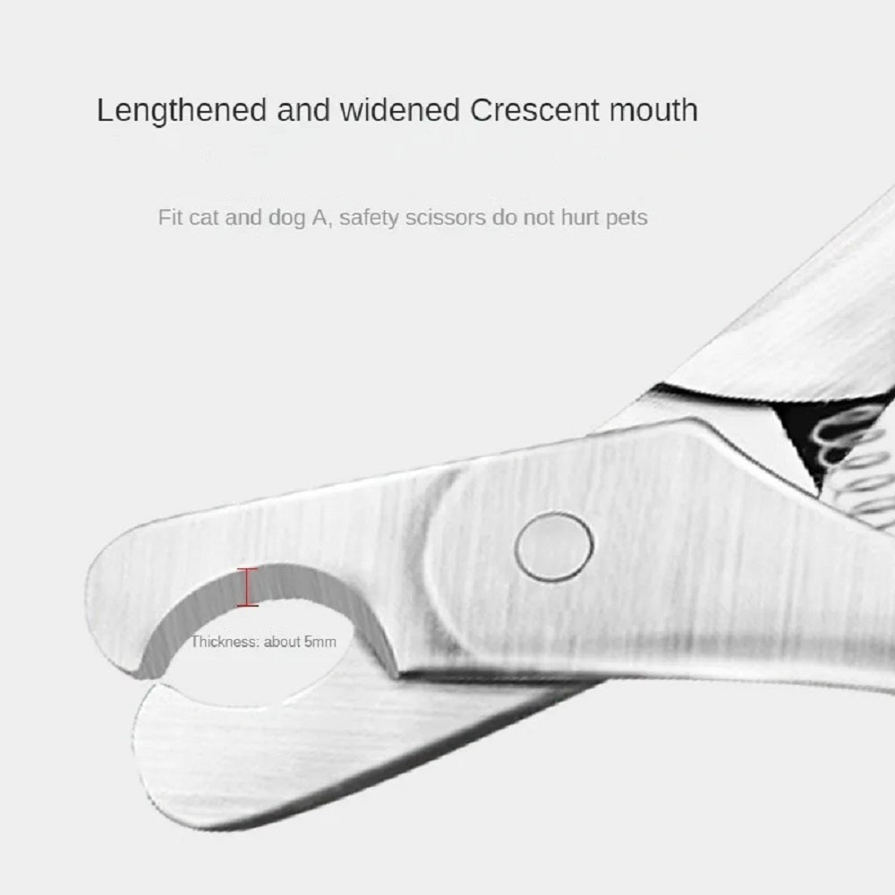 Professional Pet Nail Clipper With Safety Stainless Steel Trimming Tool