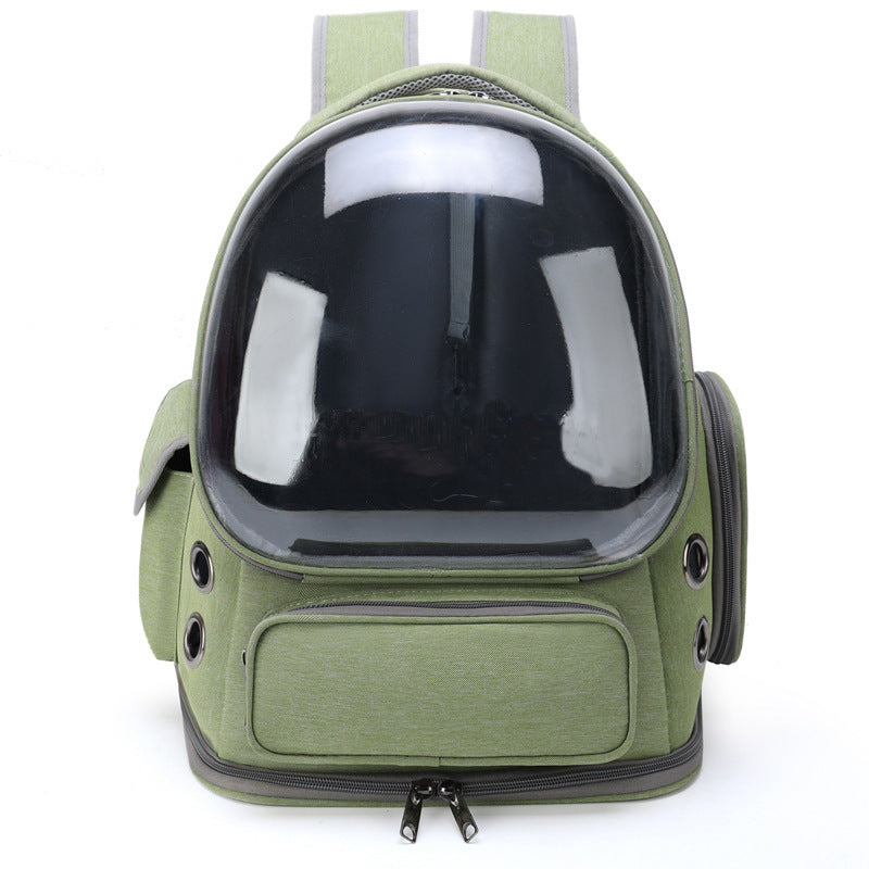 Portable Transparent Pet Backpack For Travel And Outdoor Use