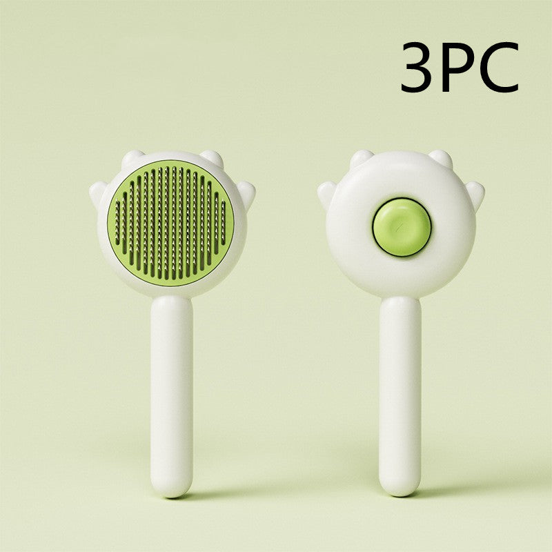 Pet Grooming Comb With Massage Function For Easy Hair Removal