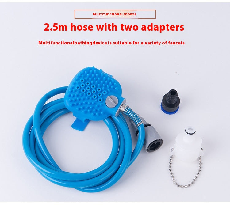 Pet Bathing Glove With Silicone Nozzle And Massage Shower Brush