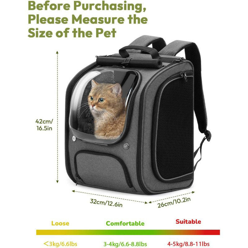 Portable Aviation Style Pet Backpack For Travel And Outdoor Use