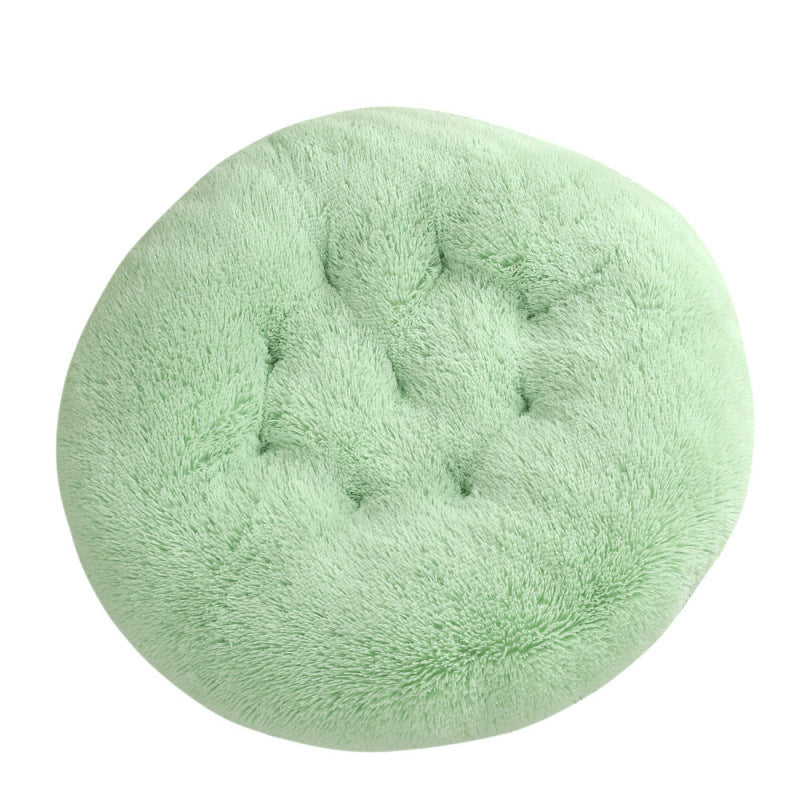 Pet Round Plush Warm Sleeping Mat Bed House