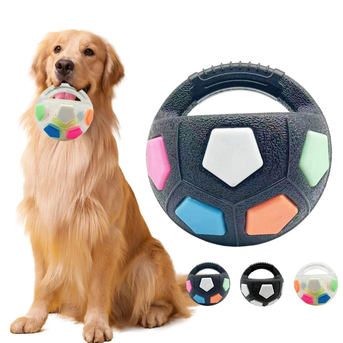 New Football Tennis Ball Shape Pet Toy Durable Teething Relief Outdoor Training Squeaky Toy