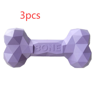 Pet Bite Resistant Rubber Bone Teeth Grinding Chew Toy