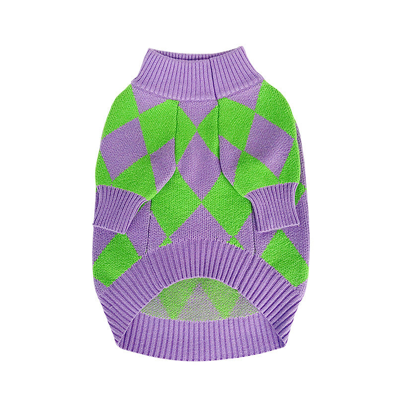 Plaid Pet Sweater For Comfortable Everyday Wear
