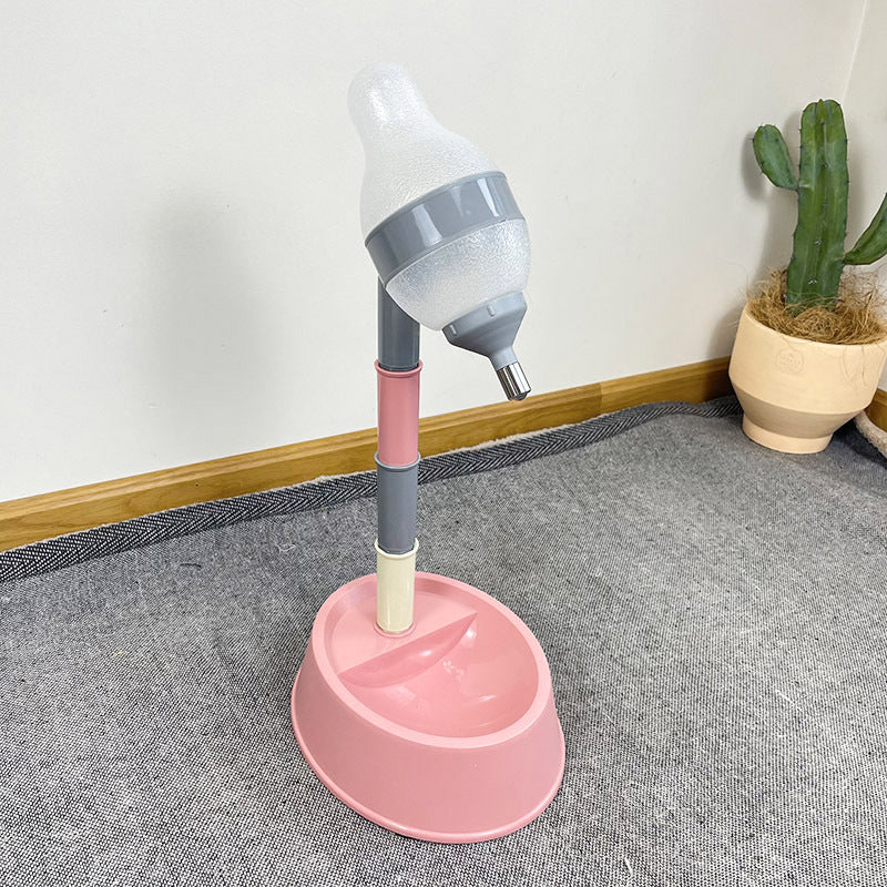 Automatic Height Adjustable Pet Water Dispenser Stand Fountain Feeding Bowl