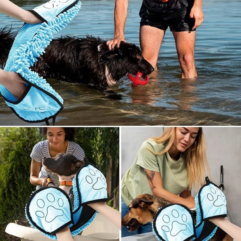 Highly Absorbent Pet Bath Towel For Fast Drying Use