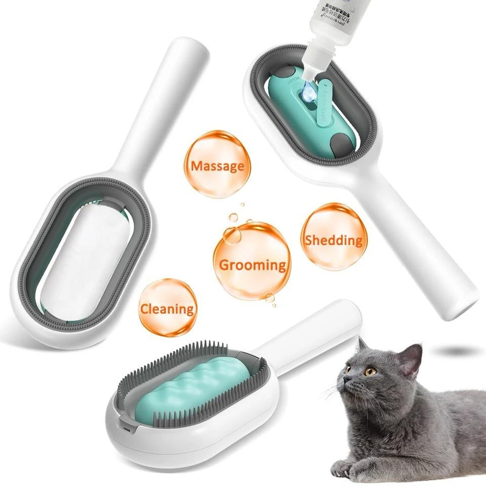 Pet Grooming Brush With Tank For Detangling And Hair Removal