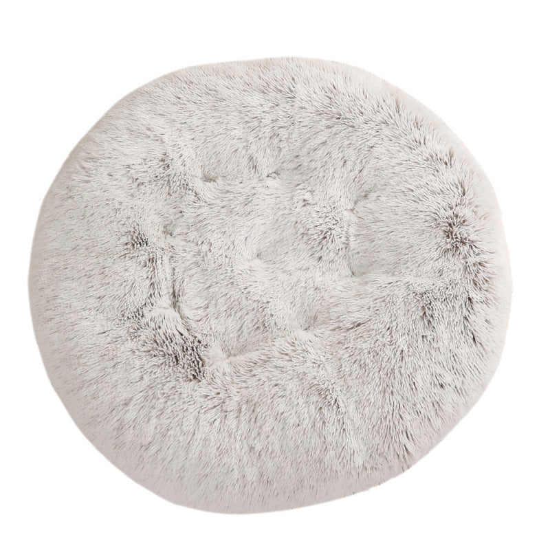 Pet Round Plush Warm Sleeping Mat Bed House