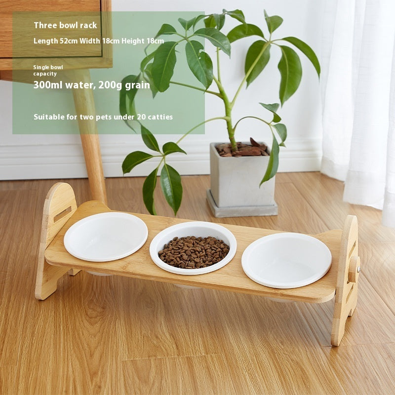 Oblique Mouth Pet Cervical Spine Protection Drinking Bowl