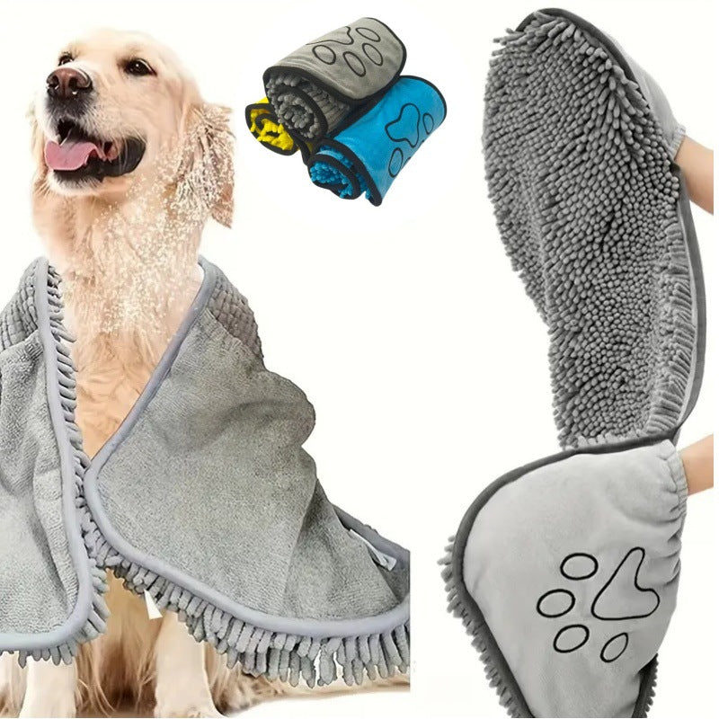 Highly Absorbent Pet Bath Towel For Fast Drying Use