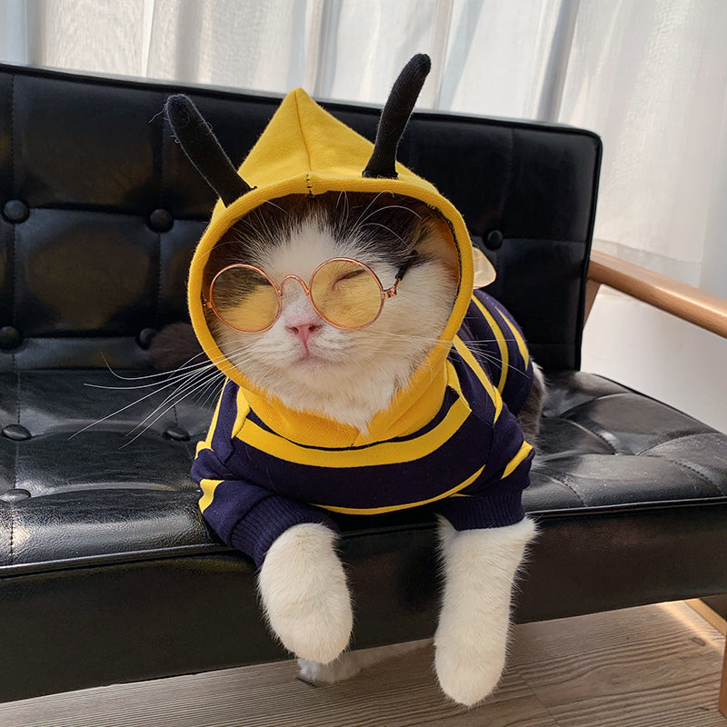 Pet Winter Warm Plush Hooded Costume Coat Jacket