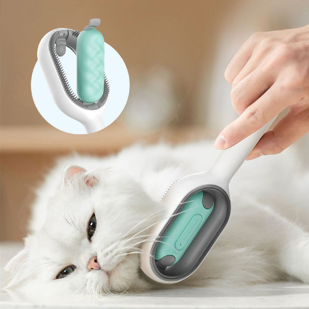 Pet Grooming Brush With Tank For Detangling And Hair Removal