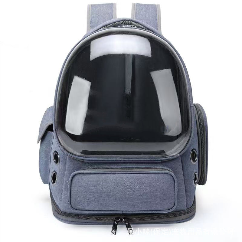 Portable Transparent Pet Backpack For Travel And Outdoor Use